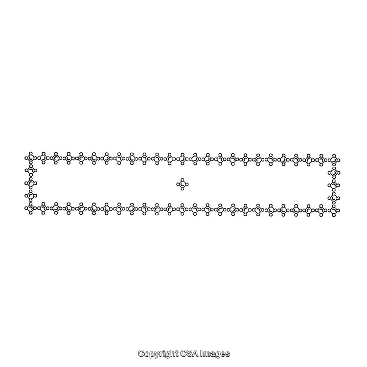 Decorative Black and White Border with Intricate Ornamental Design