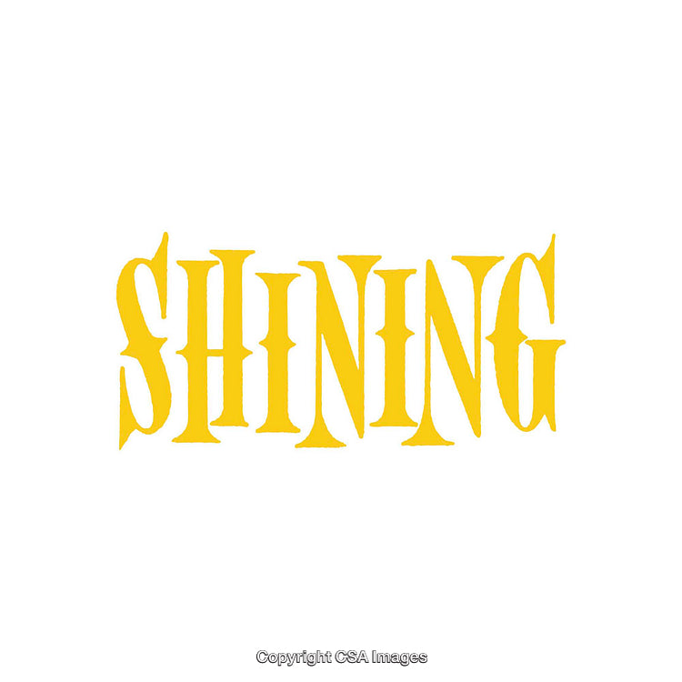 Bold Yellow Text Shining Against a Plain White Background