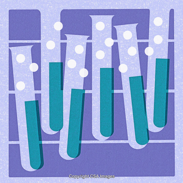 Abstract Illustration of Test Tubes in a Laboratory Setting