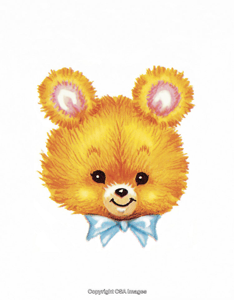 Smiling Cartoon Bear Illustration with Bright Fur and Adorable Expression
