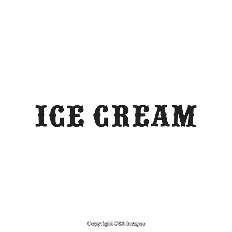 Black Vintage Style Typography For Ice Cream Shop Promotion