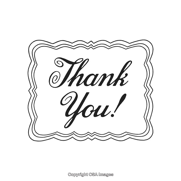 Elegant Thank You Text Design Within an Ornamental Border
