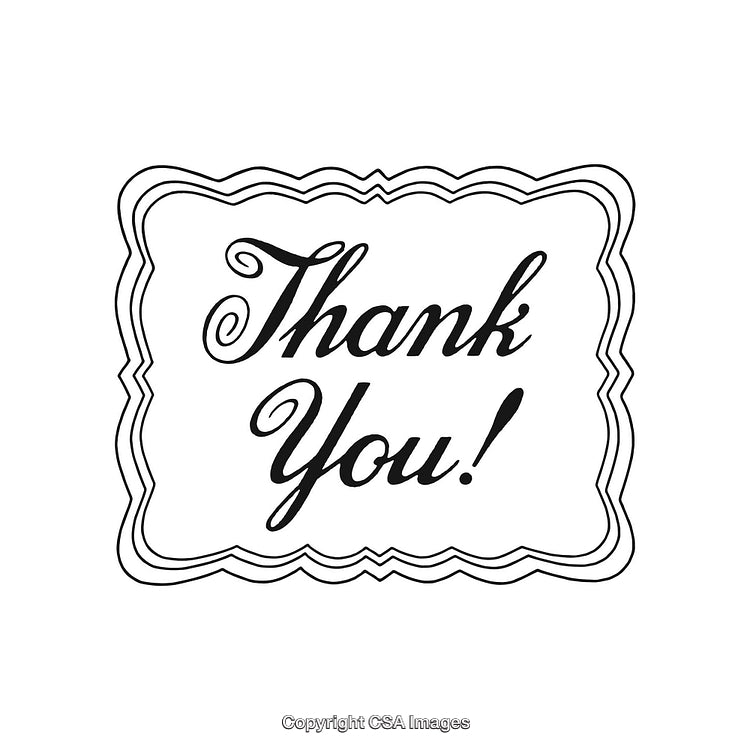 Elegant Thank You Text Design Within an Ornamental Border