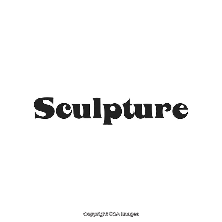 Modern Typography Featuring The Word Sculpture in Bold Stylized Design