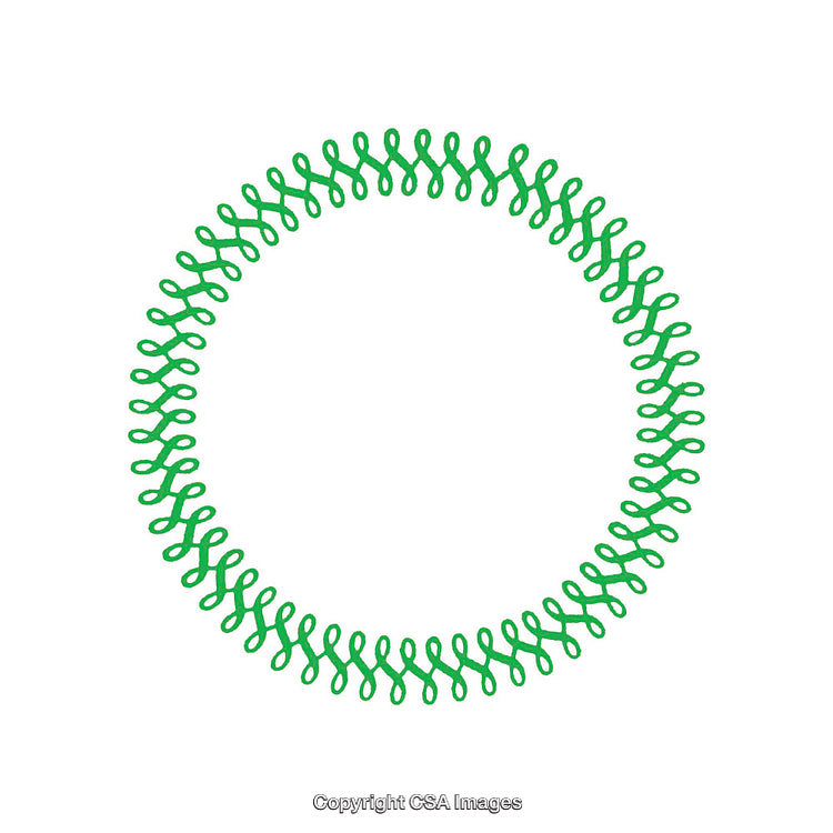 Green Geometric Abstract Circular Pattern on White Background