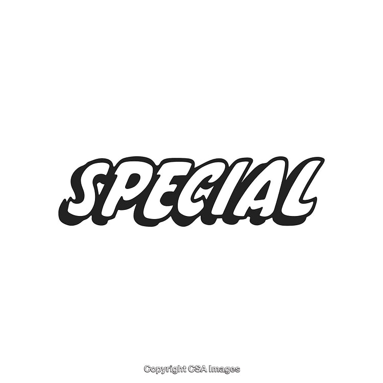Simple Black and White Special Text Graphic Design