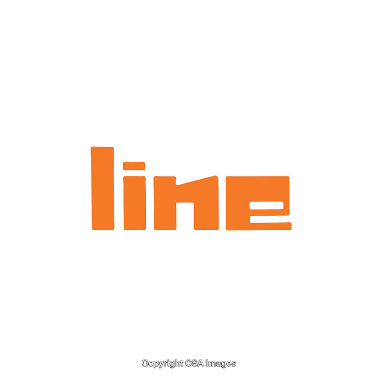 Minimalist Orange Typography Featuring the Word 'Line' on White Background