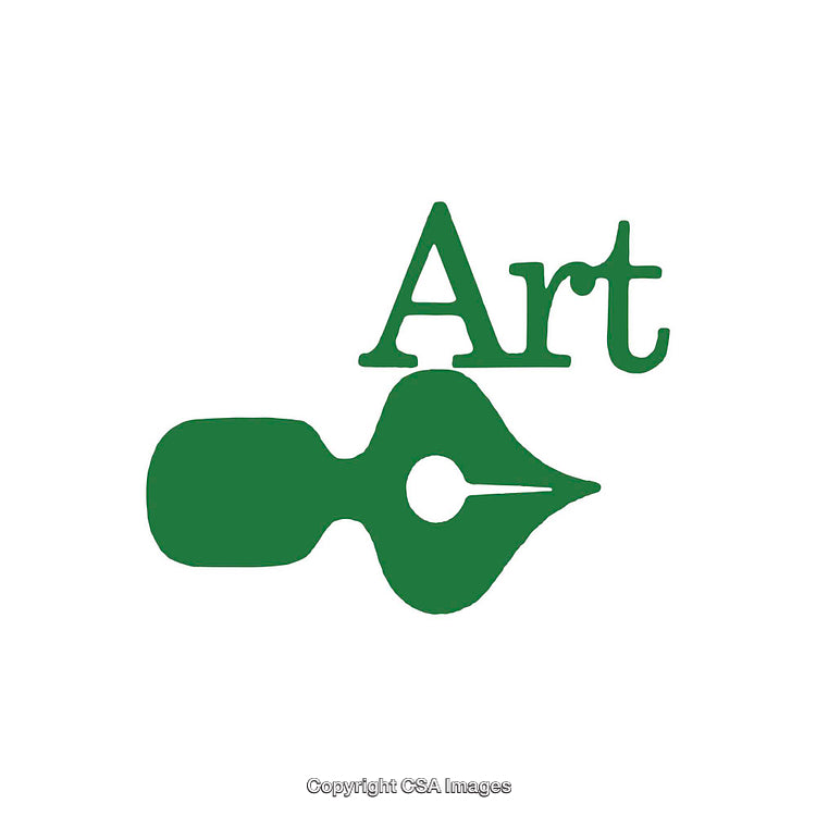 Creative Green and White Art Logo Featuring a Sophisticated Design