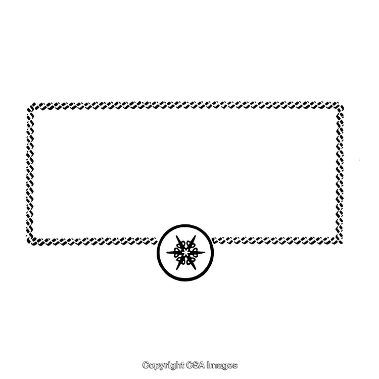 Elegant Black and White Border With Ornamental Accent Design