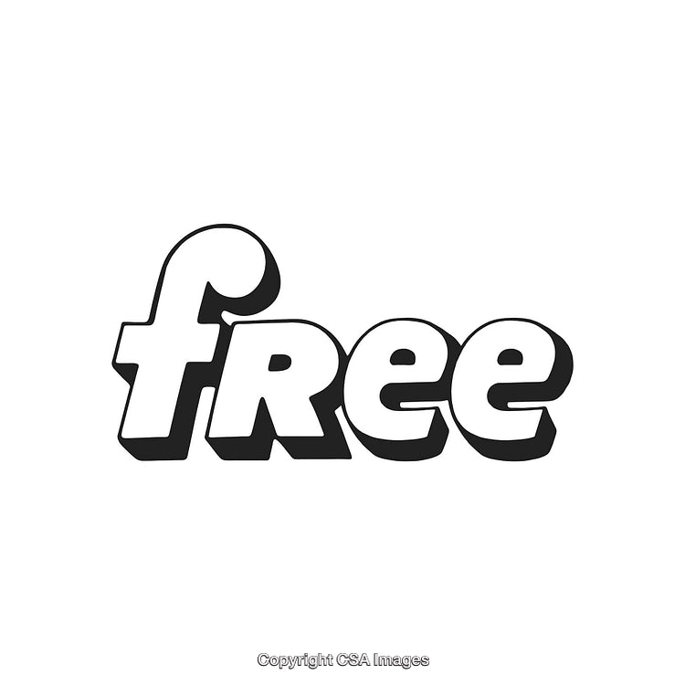 Black and White Word Free in Bold Creative Typography Art