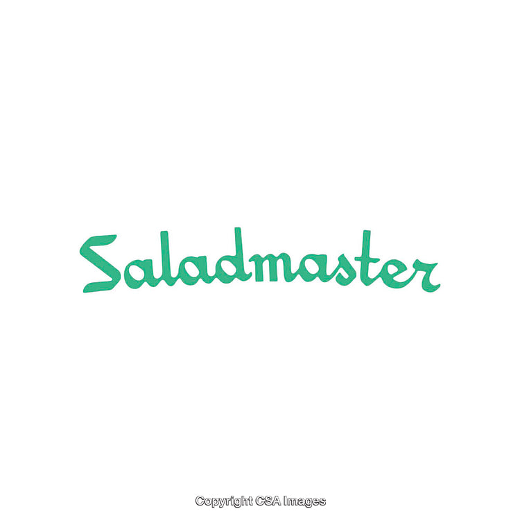 Green Saladmaster Logo on a White Background in Calligraphy Style