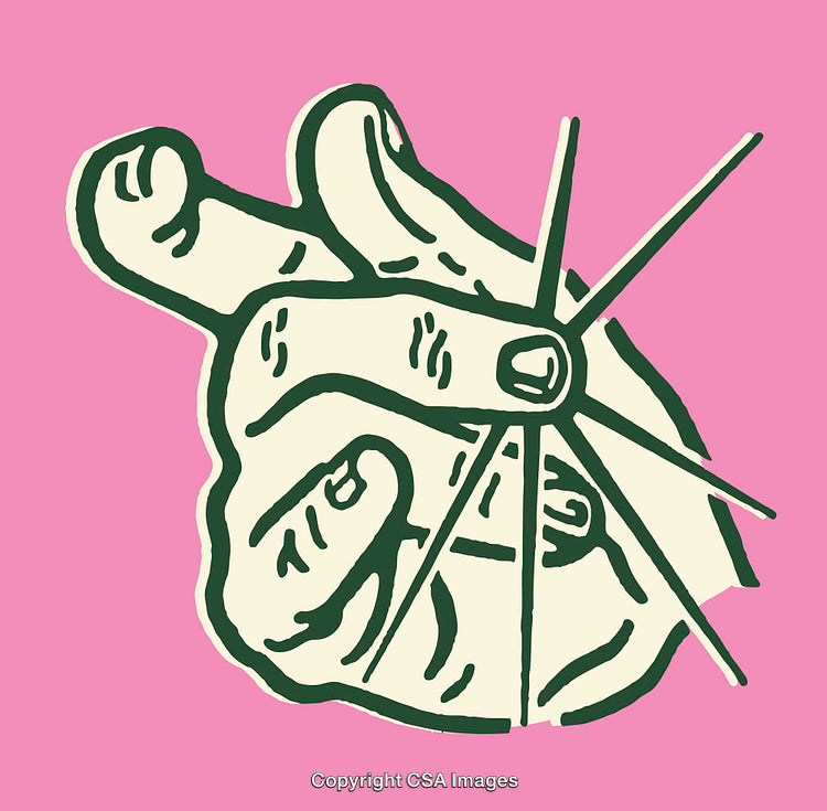 Vibrant Colorful Illustration of a Hand Making a Snapping Gesture