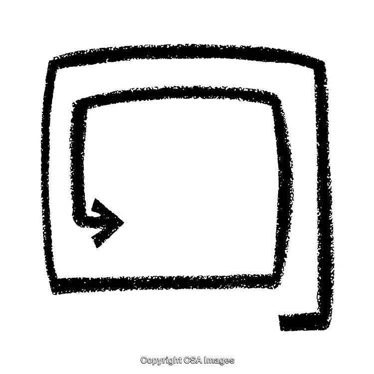 Minimalist Black And White Border With Arrow Design