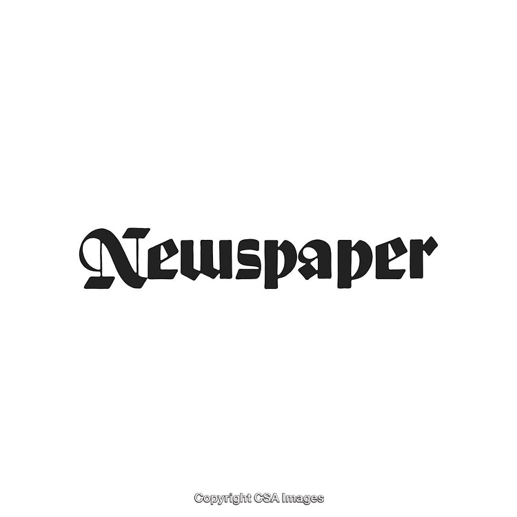 Vintage Newspaper Typography in Black and White Artistic Style