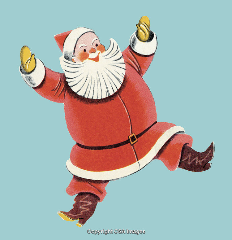 Joyful Santa Claus Illustration Celebrating the Holiday Season in Artistic Style
