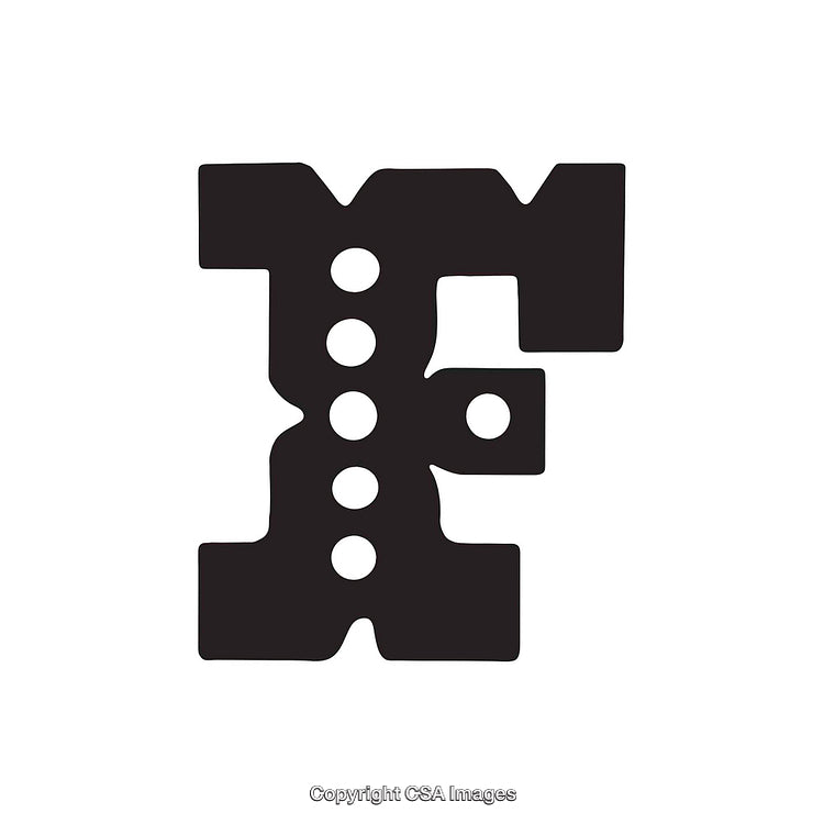 Artistic Representation of the Letter F in a Distinctive Style