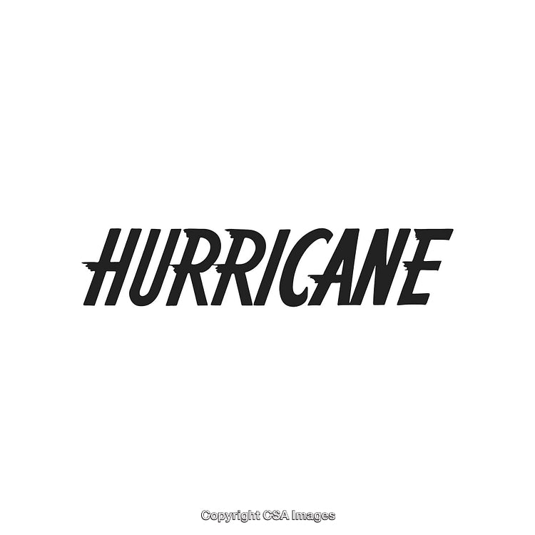 Dynamic Typography Depicting the Word 'Hurricane' With Bold Styling