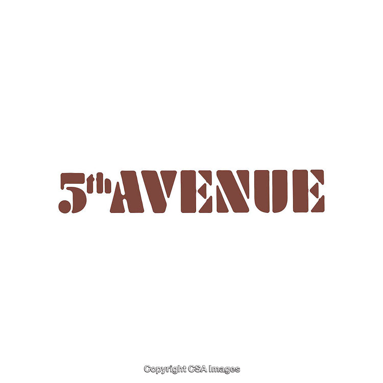 Stylized Text "5th Avenue" in Bold Brown Theme