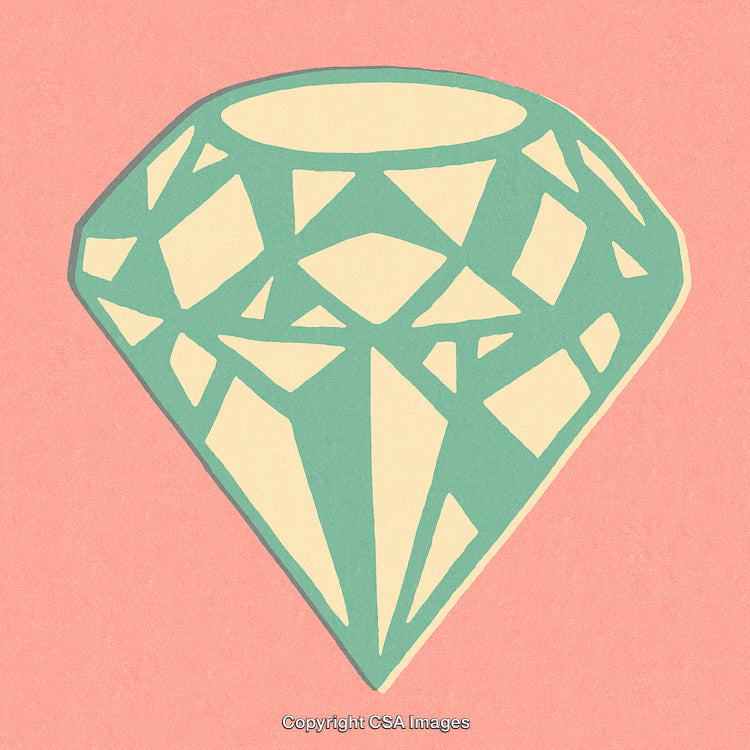 Abstract Illustration of a Geometric Diamond with Pastel Colors