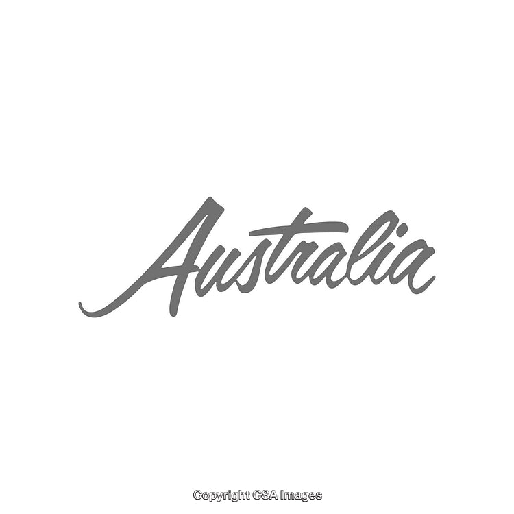 Stylish Monochrome Script Featuring the Text 'Australia' in Elegant Font