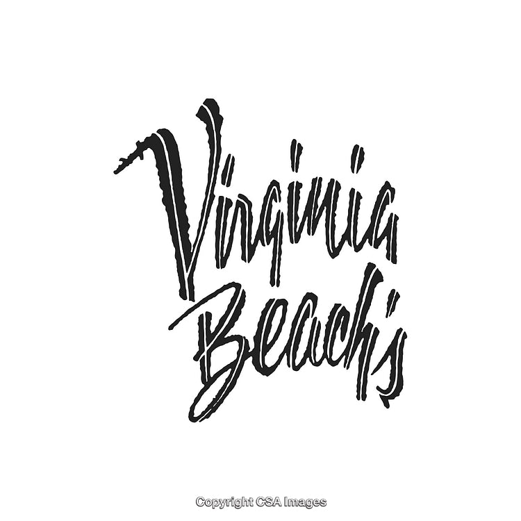 Virginia Beach's Logo Featuring Handwritten Modern Script on White Background