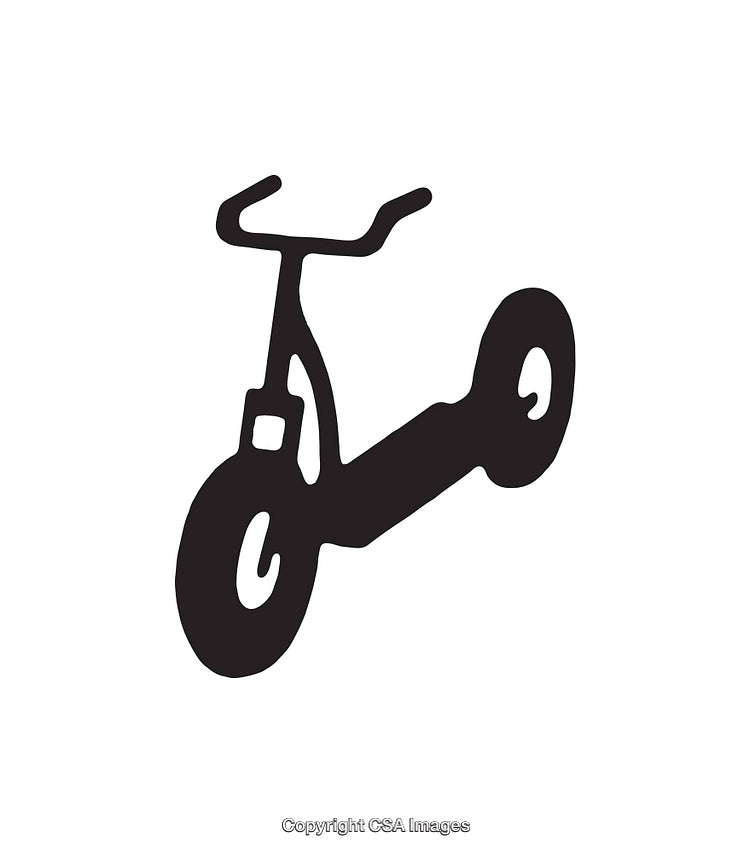 Minimalistic Black and White Icon of a Scooter Design