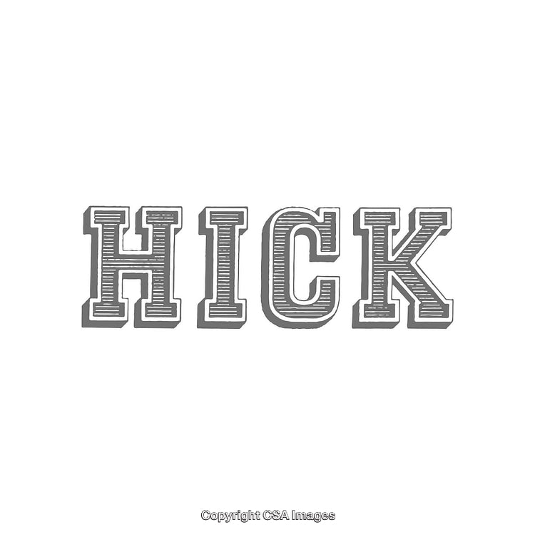 Stylized Line Drawing Typography Word Art Illustration on White Background