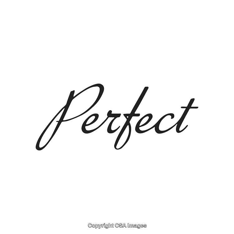 Stylish Handwritten Script Typography with the Word 'Perfect'