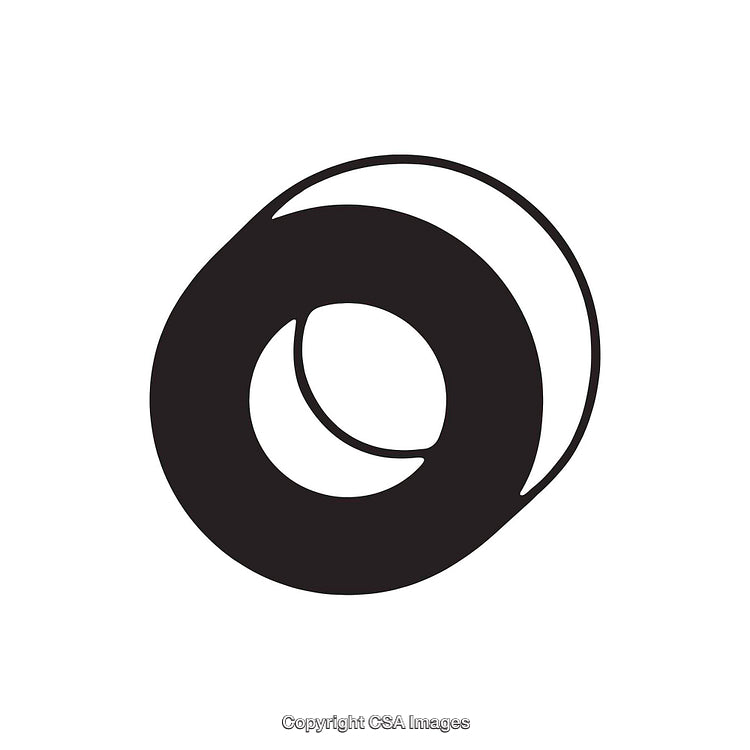 Monochromatic Artistic Representation of Alphabet Letter O