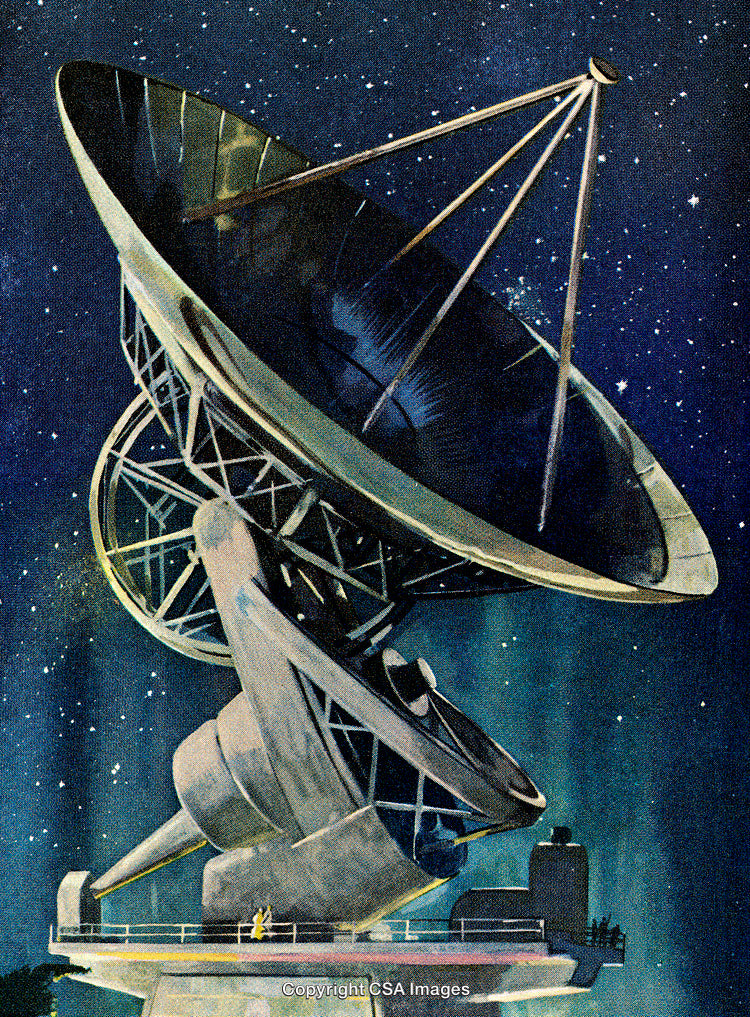 Large Radio Telescope Observing the Star-Filled Night Sky with a Scientific Purpose