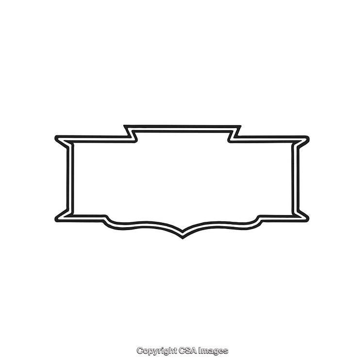 Simple Black and White Vintage Border with Classic Decorative Design