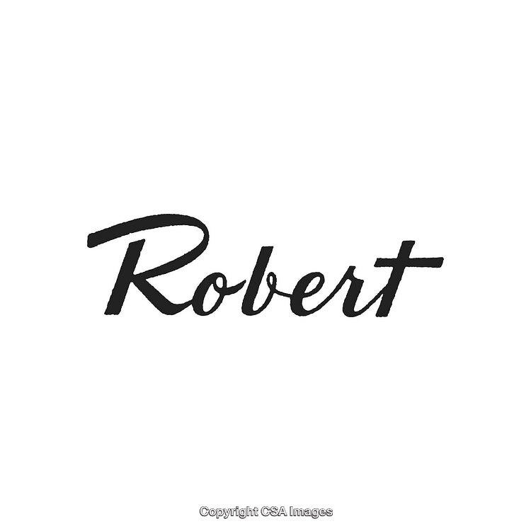 Elegant Script Text Featuring the Name Robert in Stylish Black Letters