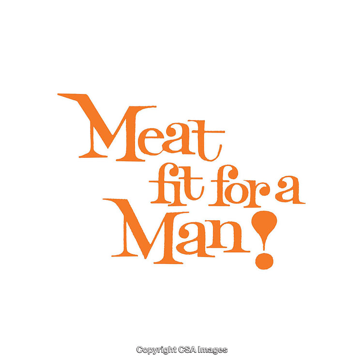 Bold Retro Typography With Emphasis on Manly Meat Advertising