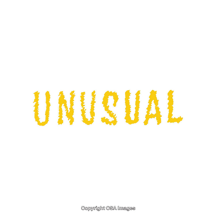 Yellow Distorted Text Spells Unusual with Unique Wavy Design
