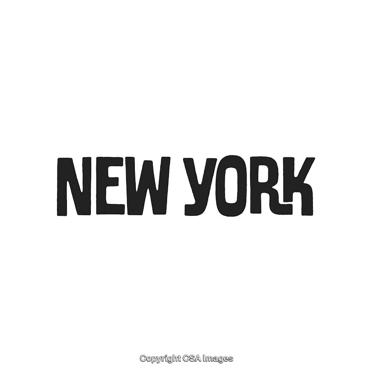 New York City Text Design Featuring Bold Black Font on White Background