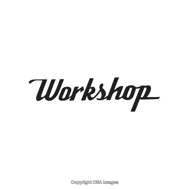 Elegant Typography Design Featuring the Word Workshop in Bold Script Font