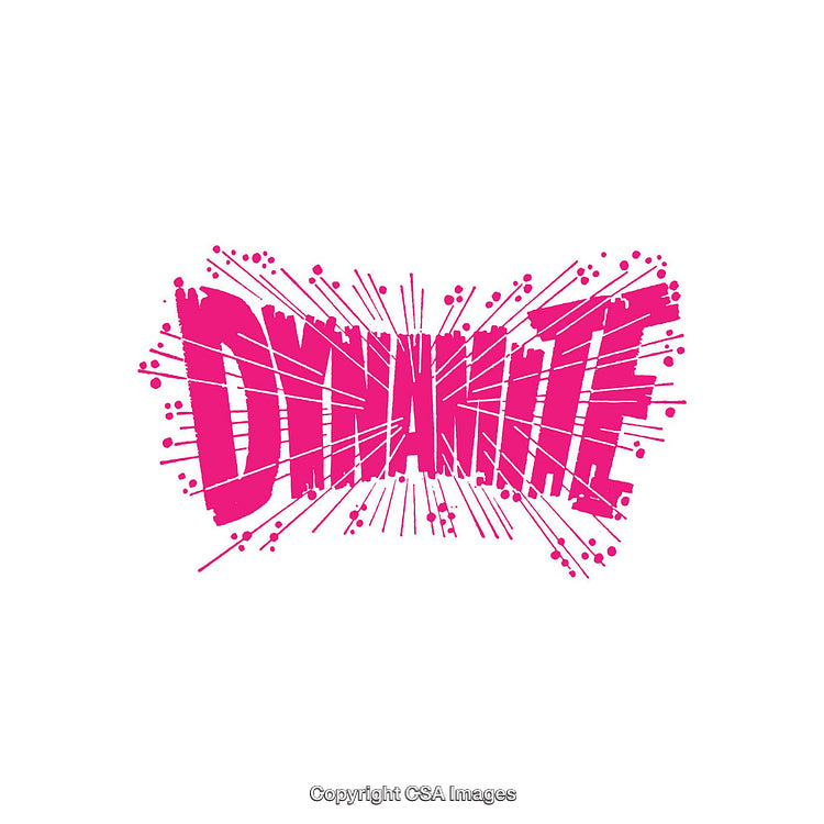 Explosive Pink Text Design Featuring a Dynamic Typography Style