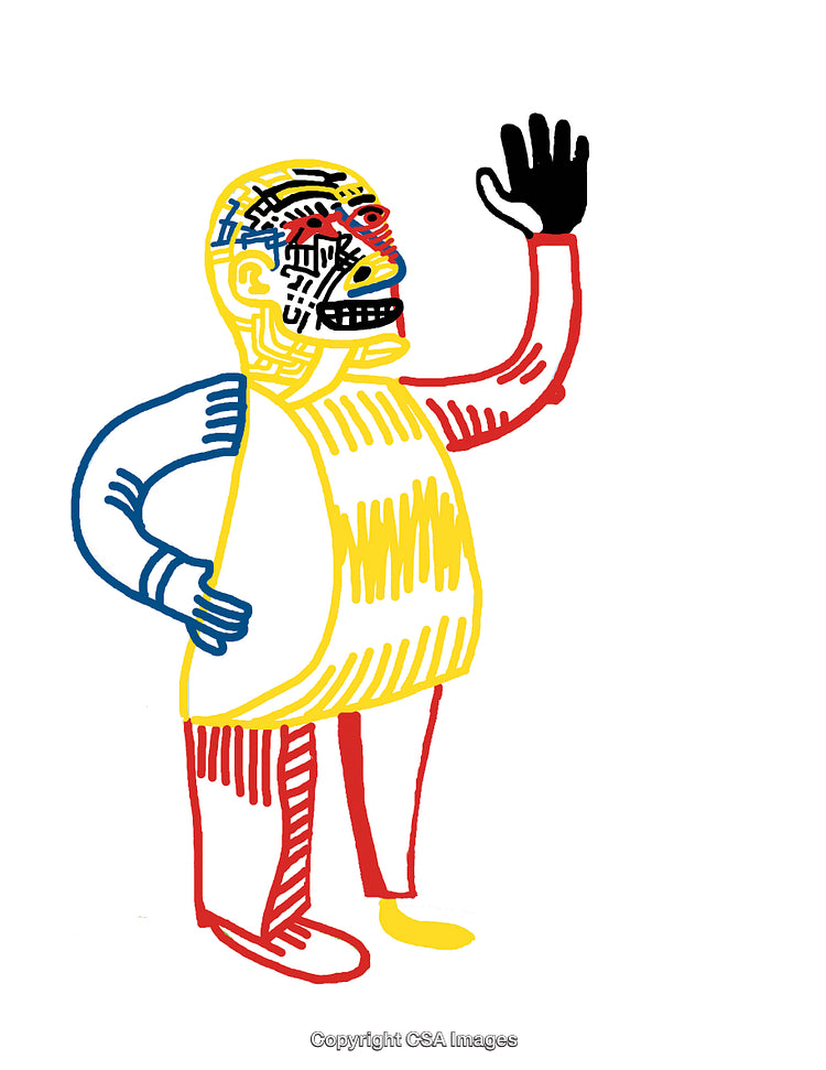 Abstract Person Waving
