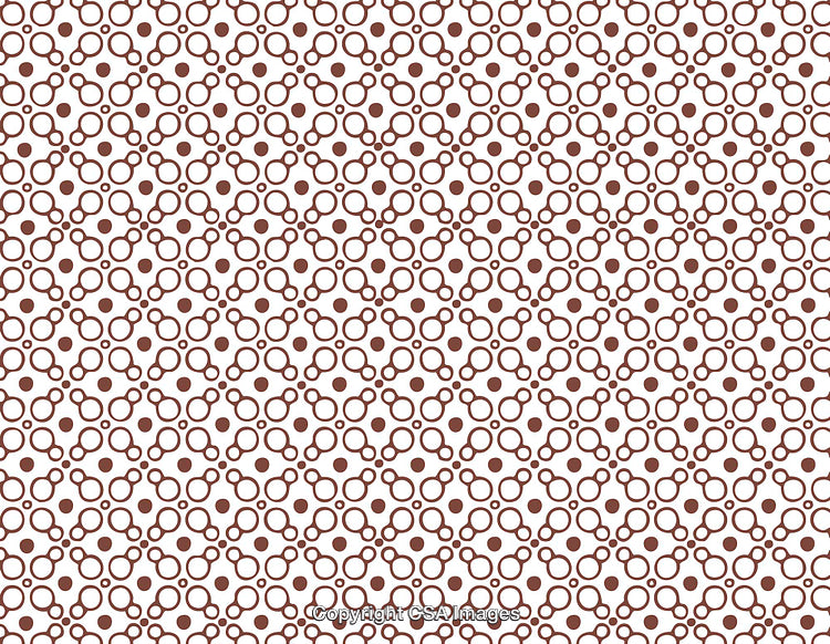 Intricate Circular Pattern Illustration with Repeated Brown Geometric Motif Design