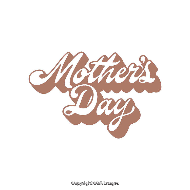 Mother's Day Typography Design with Stylish Script Font in Brown