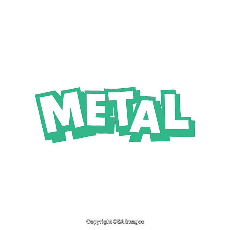 Green Bold Text Saying 'Metal' in a Unique Artistic Font Style
