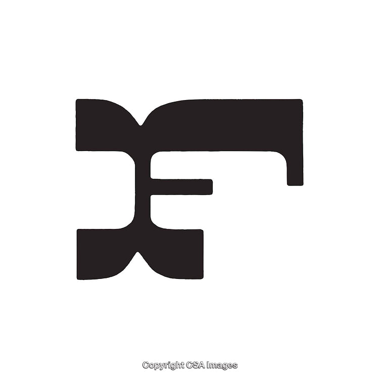 Stylized Graphic Representation of the Letter F in Modern Minimalist Design