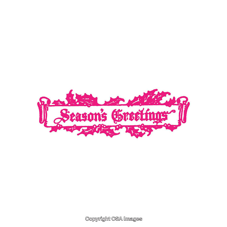 Festive Season's Greetings with Holly Illustration on White Background