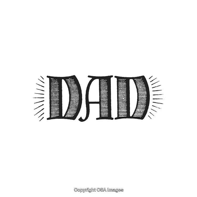 Vintage Typography Design Featuring Decorative Lettering Of 'Dad' With Artistic Flair