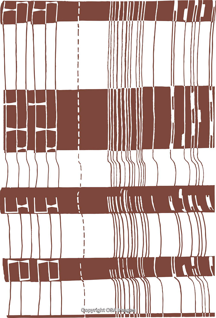 Abstract Geometric Line Art Pattern In Monochromatic Style