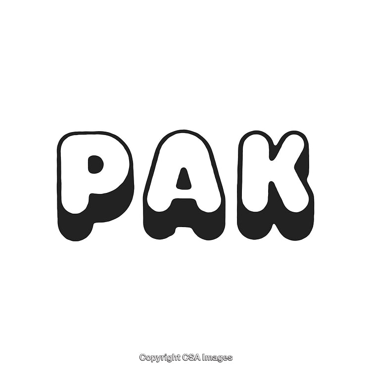 Minimalist PAK Text in Bold Black Typeface on White Background