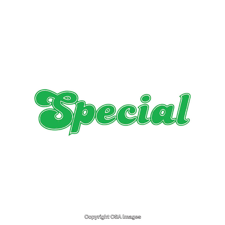 Bold Green Text in Unique Retro Style on White Background