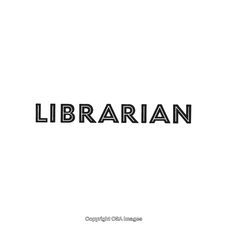 Minimalist Typography Design Featuring the Word Librarian in Black Text