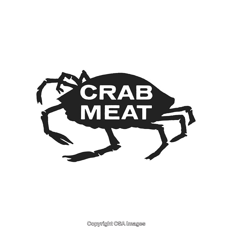 Silhouette of a Crab with Text Displayed on the Shell