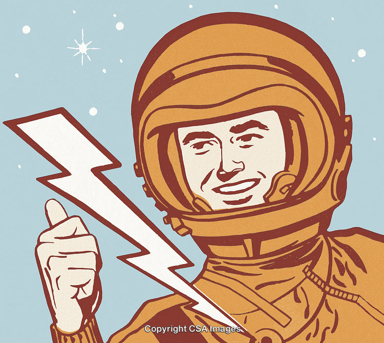 Astronaut and Lightning Bolt